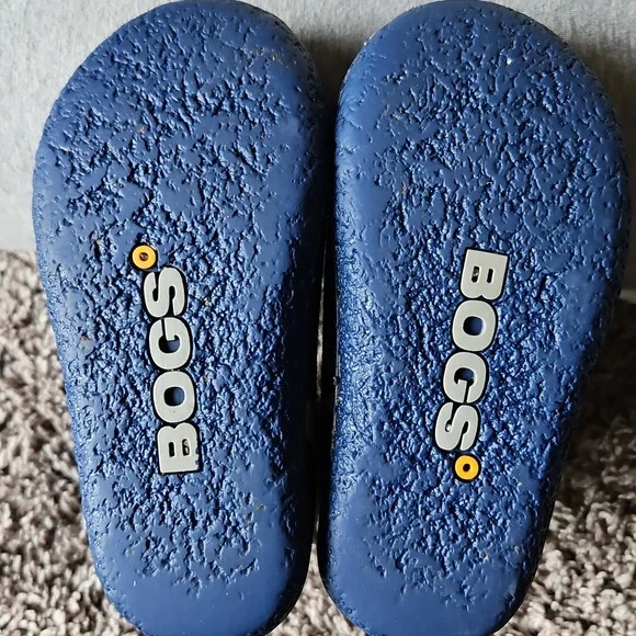 GUC Bogs Neoprene Waterproof Winter Snow Boots Baby Polar Bear Print Blue Size 7 - Picture 4 of 12